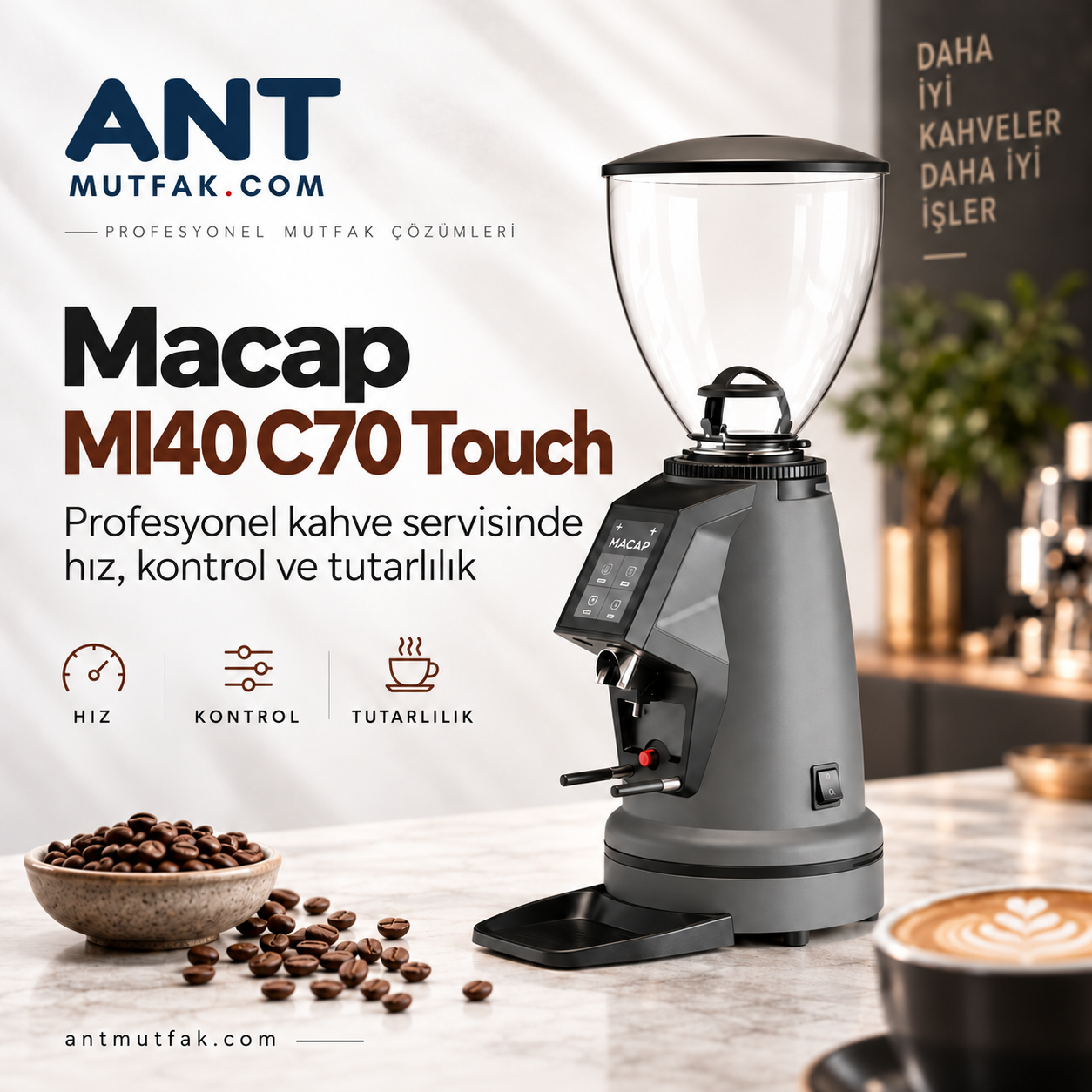 Macap MI40 C70 Touch: Profesyonel Kahve Servisinde Hız, Kontrol ve Tutarlılık