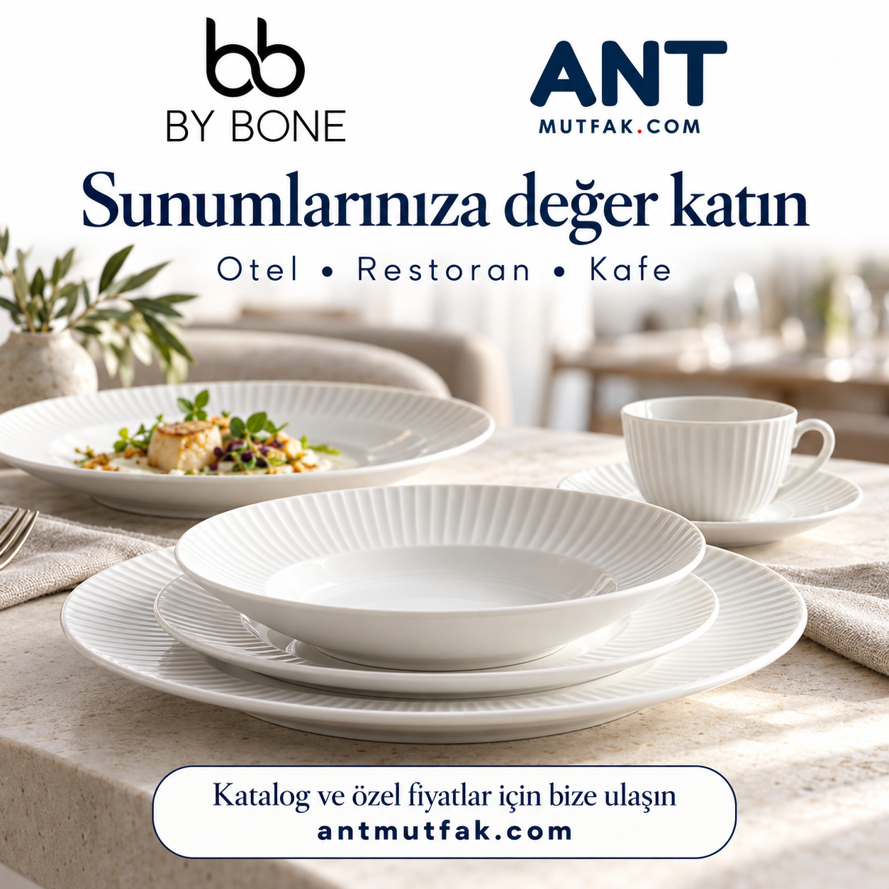 By Bone porselen ile işletmenizin sunumlarına değer katın