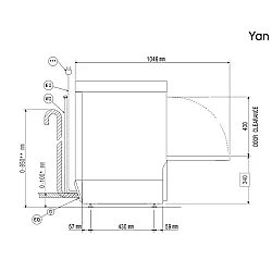 Electrolux 400343 NeoBlue Touch Tezgahaltı Bulaşık Makinesi 50x50 Sepet, Tahliye Pompalı, Parlatıcı Dispenserli - 2