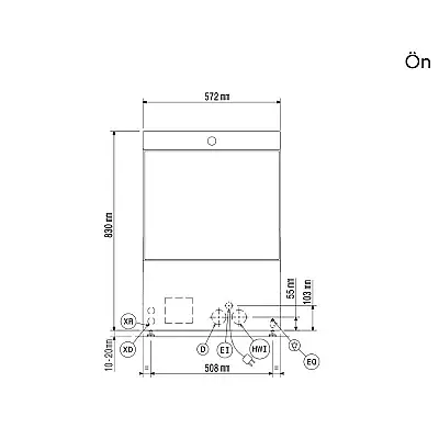 Electrolux 400343 NeoBlue Touch Tezgahaltı Bulaşık Makinesi 50x50 Sepet, Tahliye Pompalı, Parlatıcı Dispenserli - 3