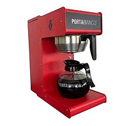 Portabianco RFKX2P Filtre Kahve Makinesi, Çift Cam Potlu, Kırmızı - Portabianco