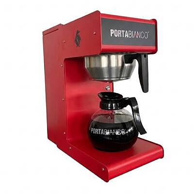 Portabianco RFKX2P Filtre Kahve Makinesi, Çift Cam Potlu, Kırmızı - 1