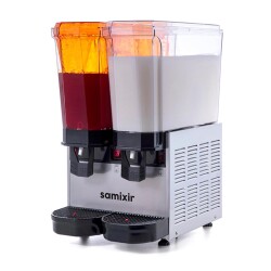 Samixir 40.SMI Klasik Twin Soğuk İçecek Dispenseri, 20+20 L, Fıskiyeli ve Karıştırıcılı, Inox - Samixir