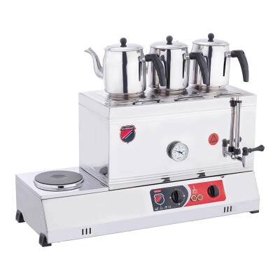 SilverInox 2082 60 Model Kaynaklı Kahveci Takımı, 3 Demlikli, 33 L, Elektrikli - 1