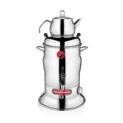 SilverInox 2200-1 Crown Çay Semaveri, Tek Demlikli, 80 Bardak Kapasiteli, 7 L - Silverinox