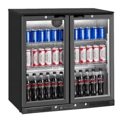 Vosco VBBC-250S 2 Kapılı Bar Arkası Şişe Soğutucu Dolap, 238 L, Siyah - Vosco